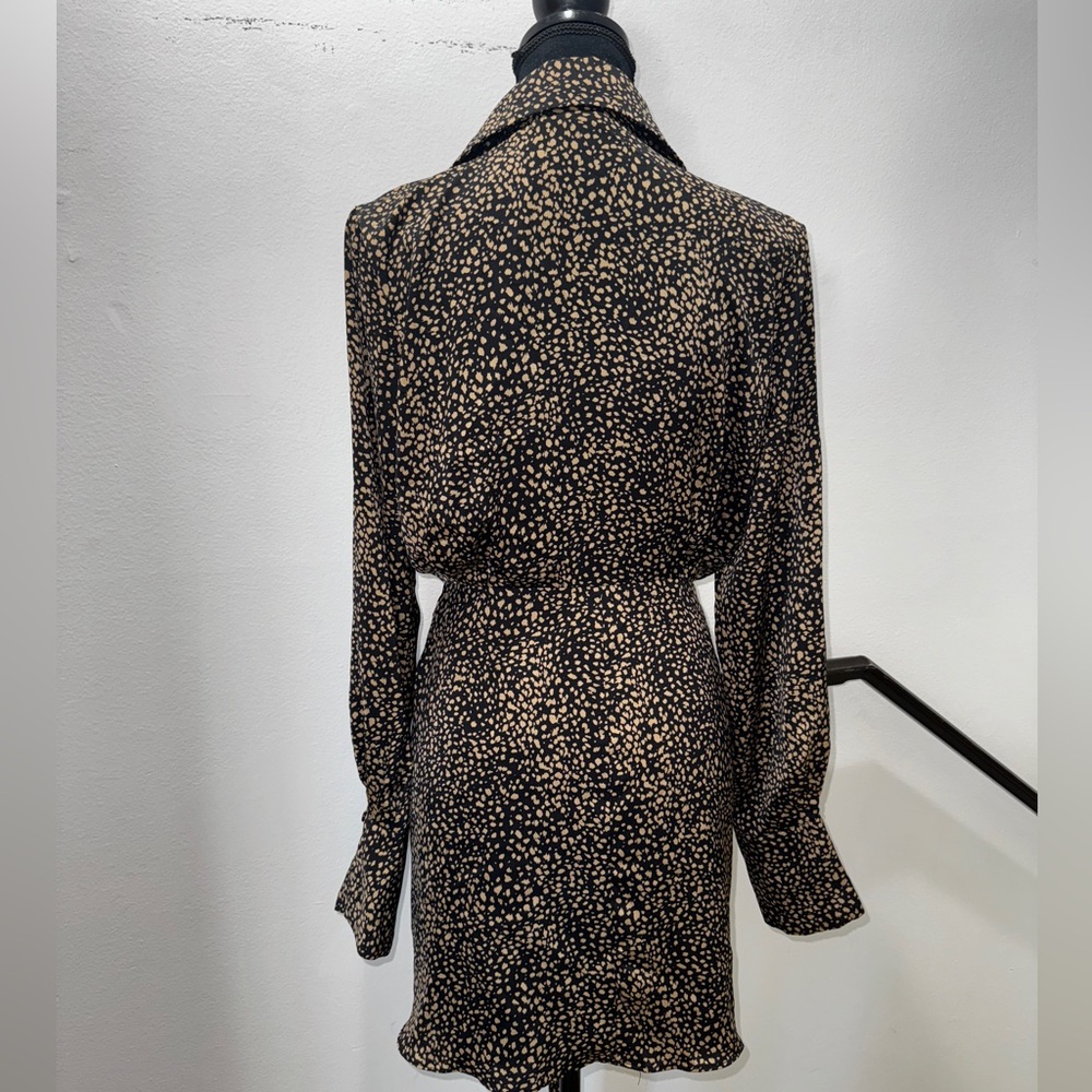 Vici Soft Looks Printed Satin Wrap Mini Dress - Picture 7 of 10